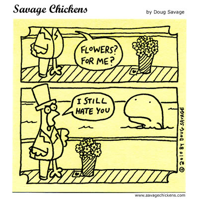 Savage Chicken's Failed forgiveness cartoon. 
